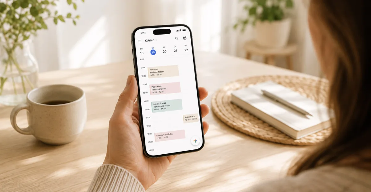 Synchronizace rezervací s Google kalendářem na telefonu
